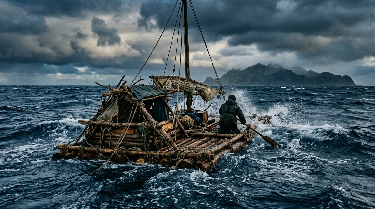Ilustrace k audioknize Robinson Crusoe