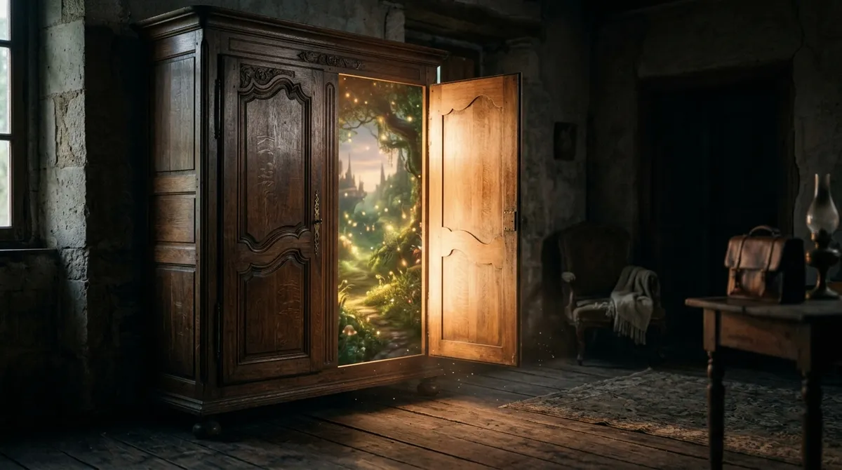 Ilustrace k audioknize Skříň