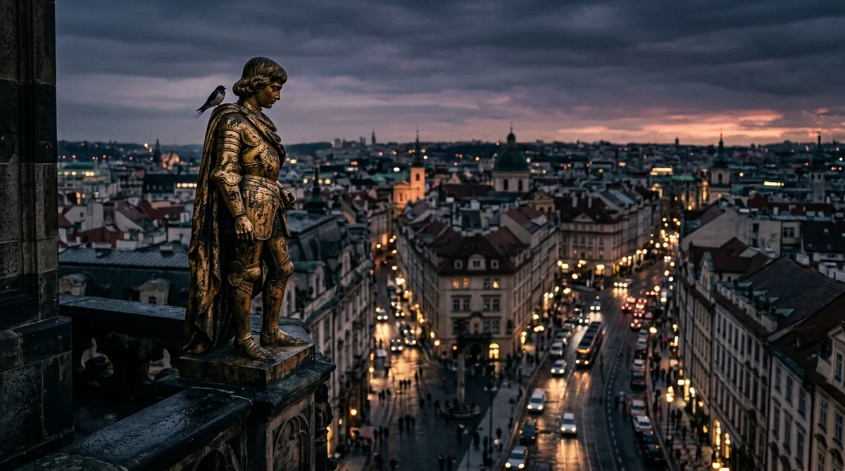 Ilustrace k audioknize Šťastný princ a jiné pohádky