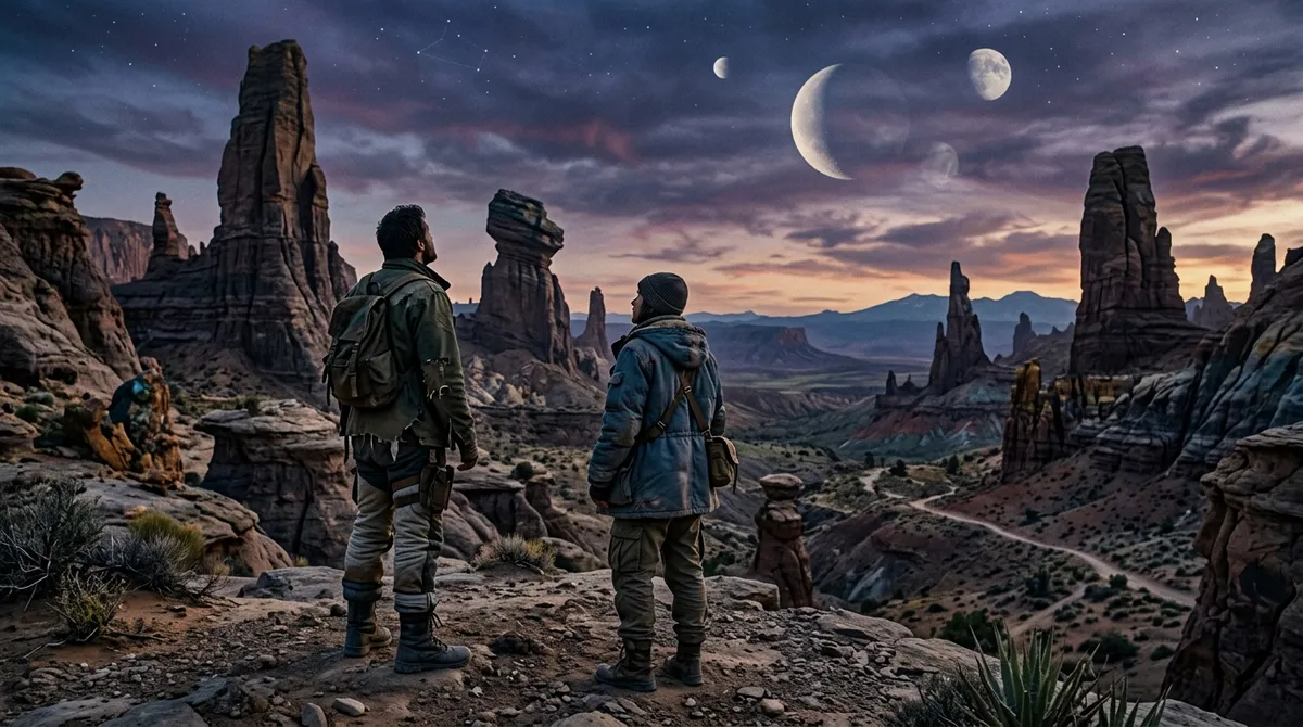Ilustrace k audioknize Stopařův průvodce galaxií